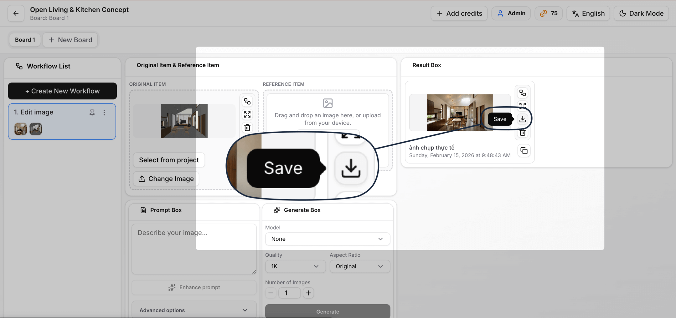 Giao diện collection / tải xuống